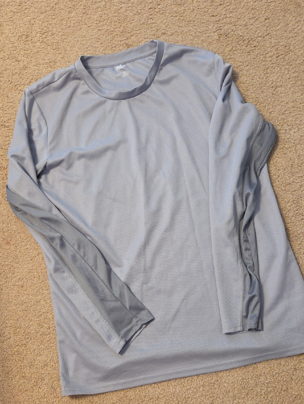 Light Gray Men's Long-Sleeve Performance Shirt